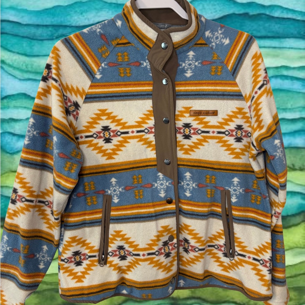 Simply Southern Multicolor Fleece Jacket